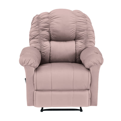 Velvet Rocking & Rotating Recliner Chair - Light Pink - Stanford