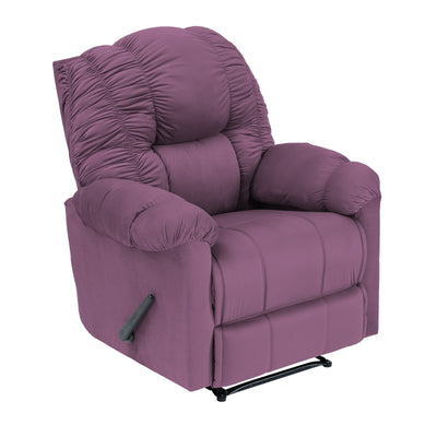 Velvet Rocking & Rotating Recliner Chair - Light Purple - Stanford