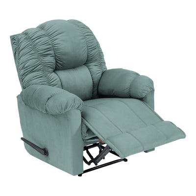 Velvet Rocking & Rotating Recliner Chair - Light Turquoise - Stanford