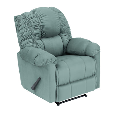 Velvet Rocking & Rotating Recliner Chair - Light Turquoise - Stanford