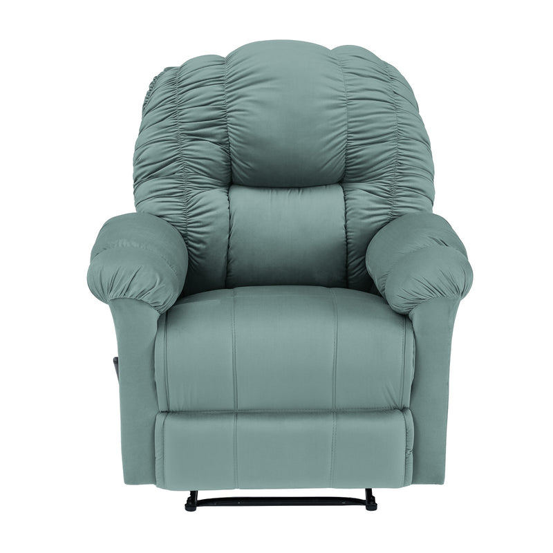 Velvet Rocking Recliner Chair - Light Turquoise - Stanford