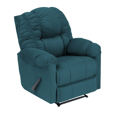 Velvet Classic Recliner Chair - Dark Turquoise - Stanford