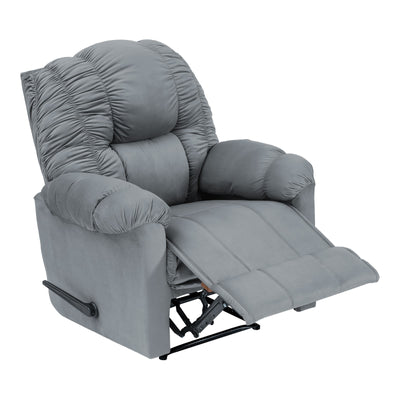 Velvet Classic Recliner Chair - Grey - Stanford