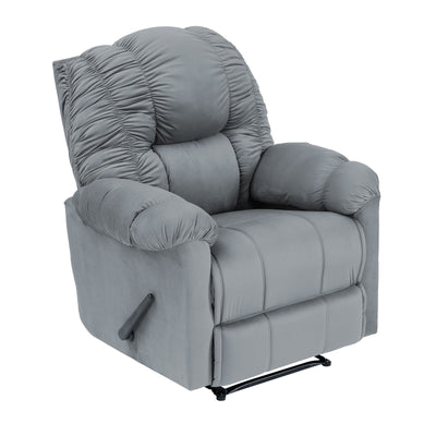 Velvet Classic Recliner Chair - Grey - Stanford