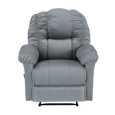 Velvet Classic Recliner Chair - Grey - Stanford