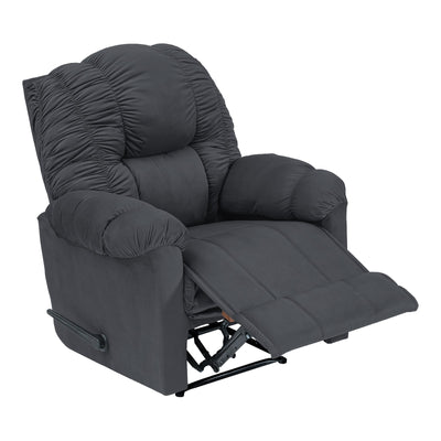 Velvet Classic Recliner Chair - Dark Grey - Stanford