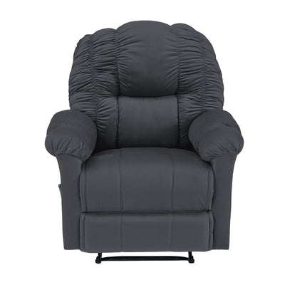 Velvet Classic Recliner Chair - Dark Grey - Stanford