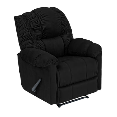 Velvet Classic Recliner Chair - Black - Stanford