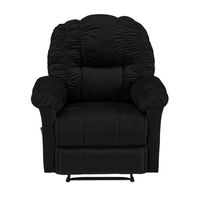 Velvet Classic Recliner Chair - Black - Stanford