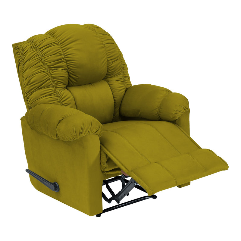 Velvet Rocking & Rotating Recliner Chair - Gold - Stanford