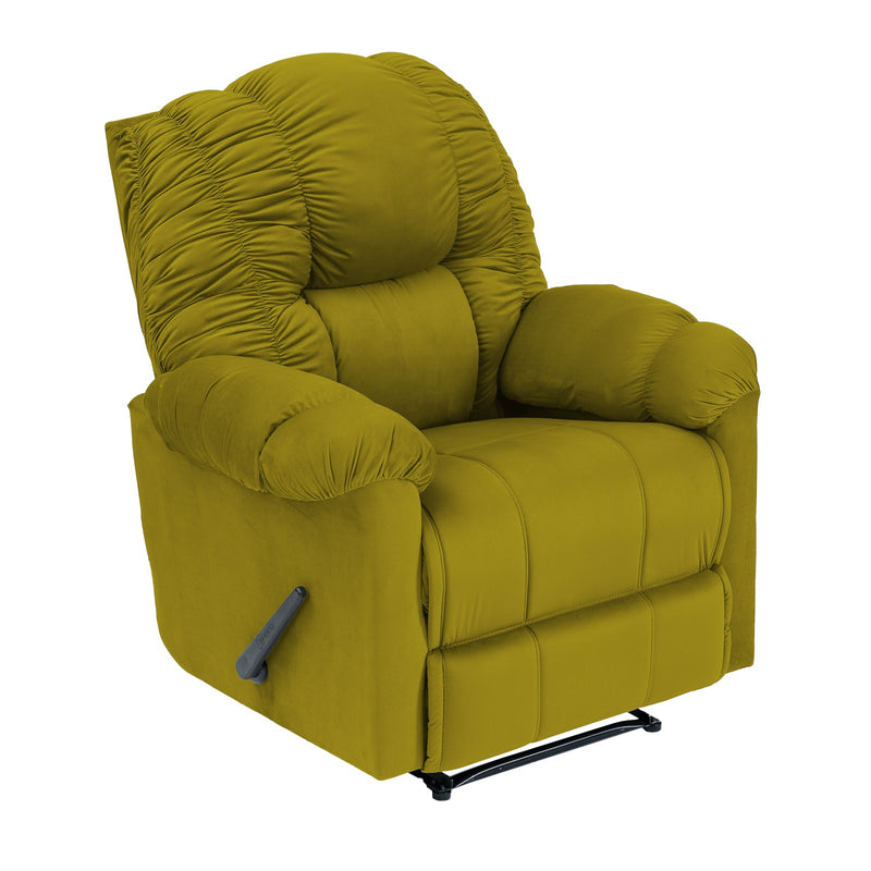 Velvet Rocking Recliner Chair - Gold - Stanford