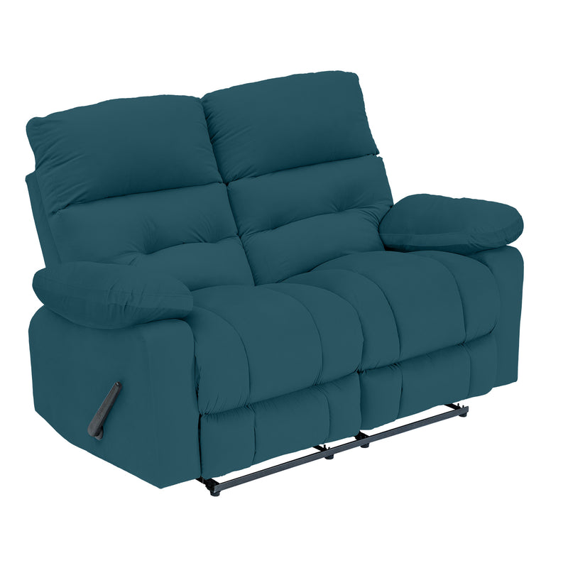 Velvet Double Recliner Chair - Dark Turquoise - NZ60