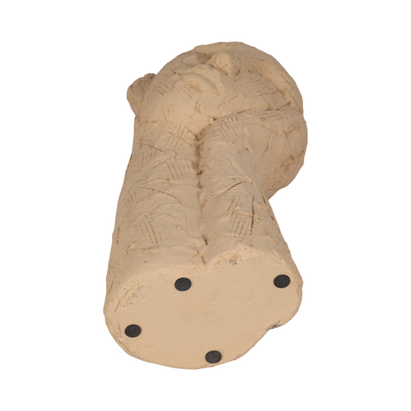 11" Resting Head On Hand Figure, Tan