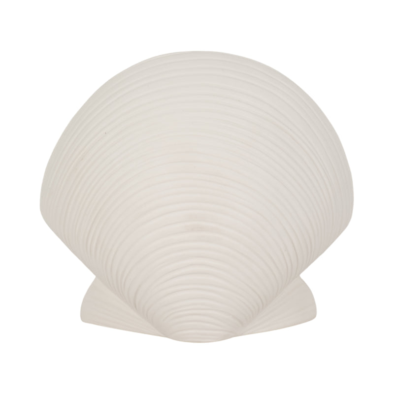 6" Seashell Decor, White