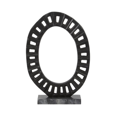 17" Teigan Ring Statuary, Black