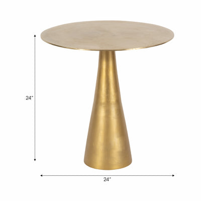 Metal, 24" Sanders Accent Table, Gold