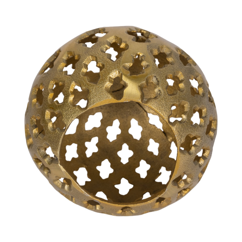 METAL, 6" CUT-OUT ORB, GOLD