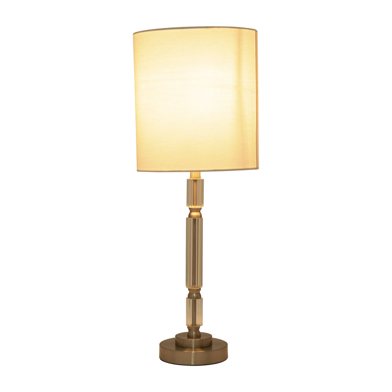 S/2 Crystal 24" Table Lamp, Silver