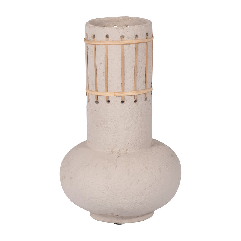 ECOMIX, 12" TOP WEAVE NOMAD VASE, IVORY