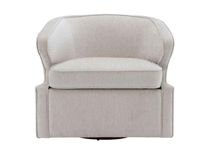 32" Karlsson Swivel Accent Chair, Ivory