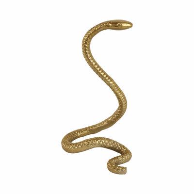 10" Tall Snake Tabletop D?cor, Gold