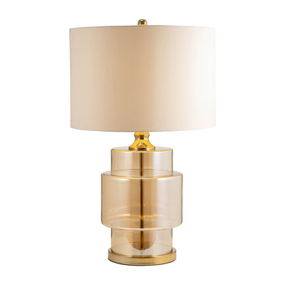 Glass, 30" Lustered Table Lamp, Gold