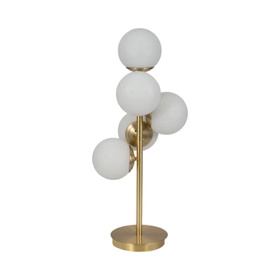 Glass 26" Frosted Globe Table Lamp, Gold