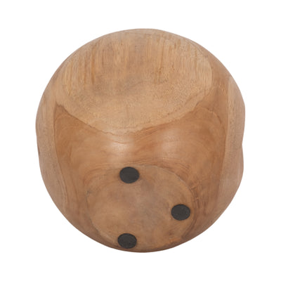 Teak, 8" Round Candle, Natural