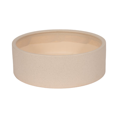 13" Sandy Round Bowl Planter, Ivory