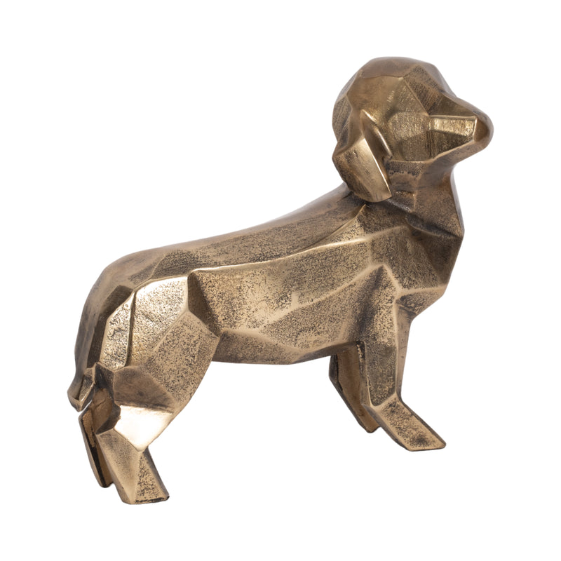 13" Alona Geometric Dog, Gold