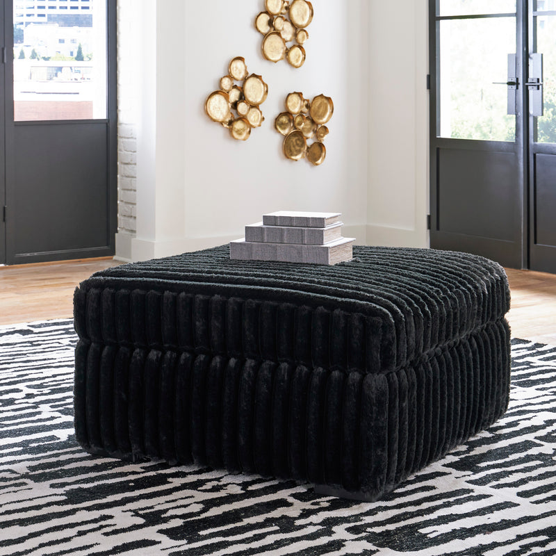 Midnight-Madness Oversized Accent Ottoman