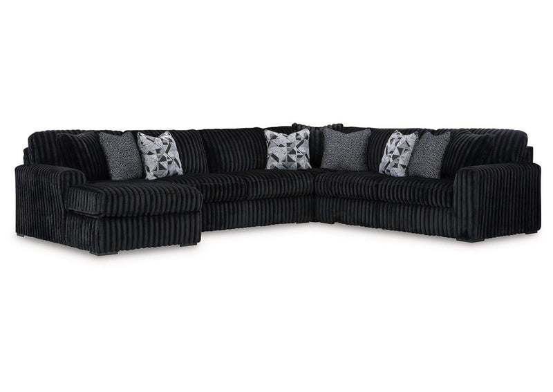 Midnight-Madness 4-Piece Sectional with Chaise