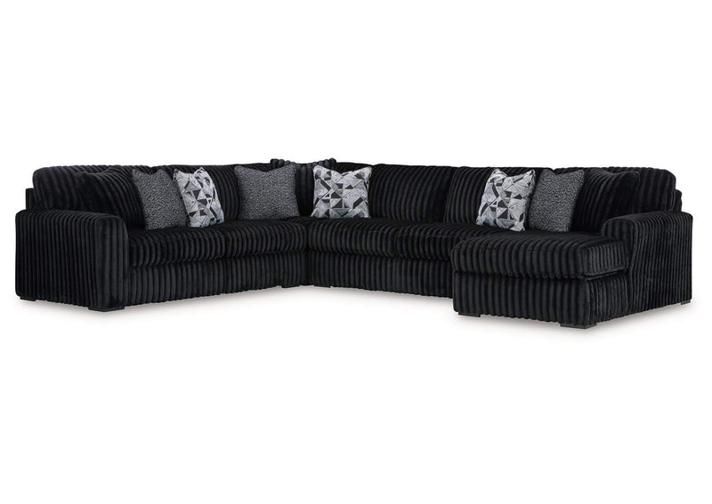 Midnight-Madness 4-Piece Sectional with Chaise