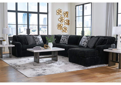 Midnight-Madness 4-Piece Sectional with Chaise