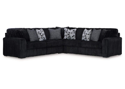 Midnight-Madness 4-Piece Sectional with Chaise