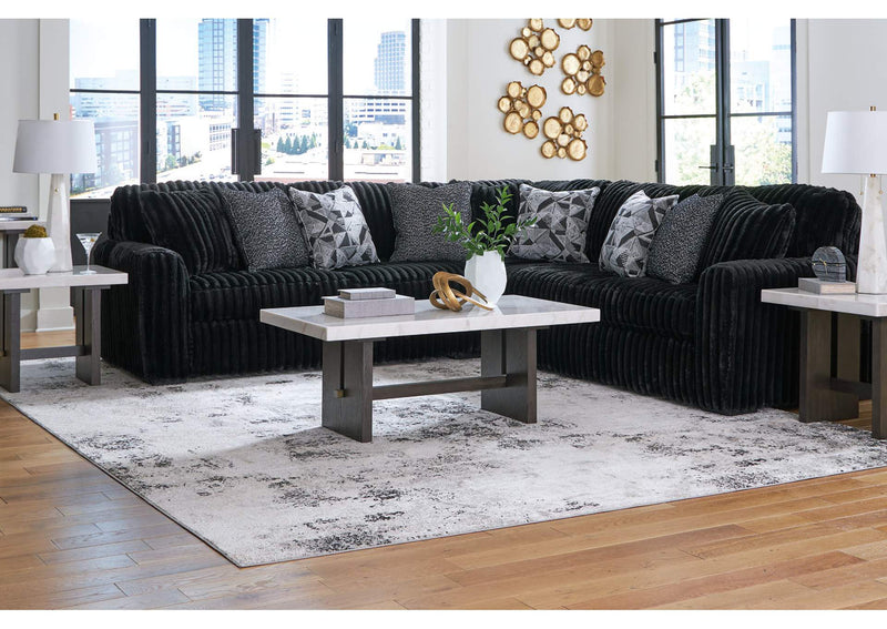 Midnight-Madness 4-Piece Sectional with Chaise