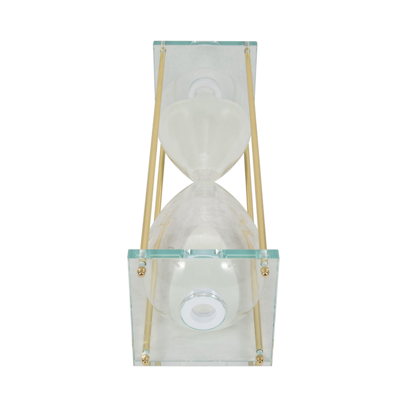 24" Reynolds Medium White & Gold Hourglass