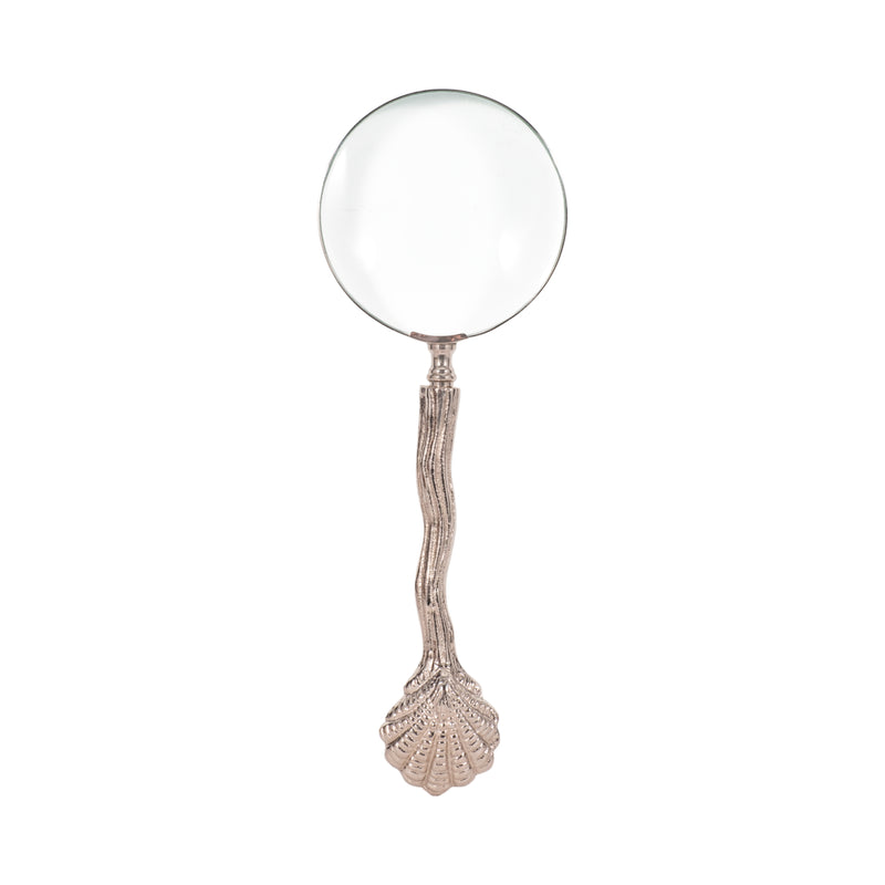 11" Seashell Magnifying Glass, Silver