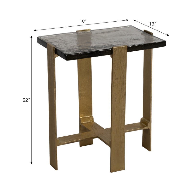 24" Kelpine Tall Gold Accent Table