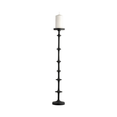 METAL, 29" ABACUS FLOOR PILLAR CANDLEHOLDER, BLACK