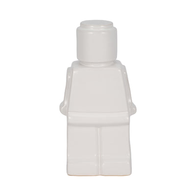 12" Lego Man Figure, White