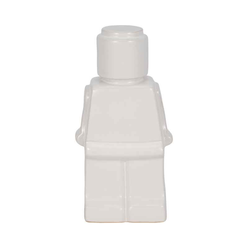 12" Lego Man Figure, White