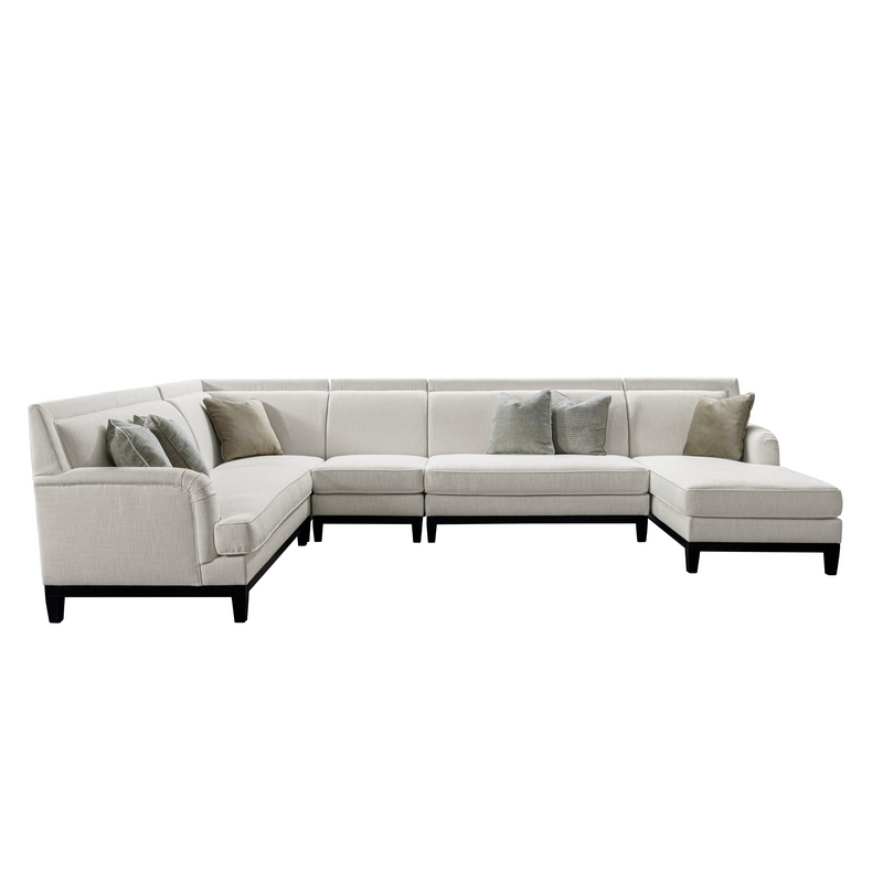 Romanian Key Beige Sectional Right Chaise