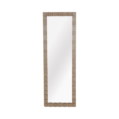 24x70 Rectange Leaner Mirror W/ Circle Details, Bl