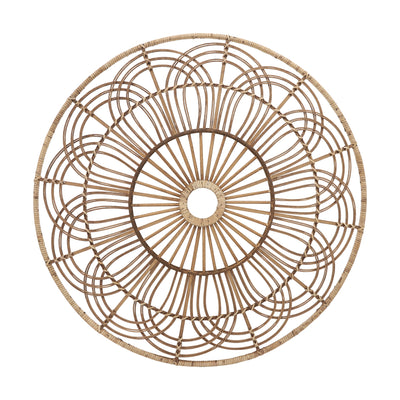 WICKER, 36", ROUND WALL ACCENT, BROWN