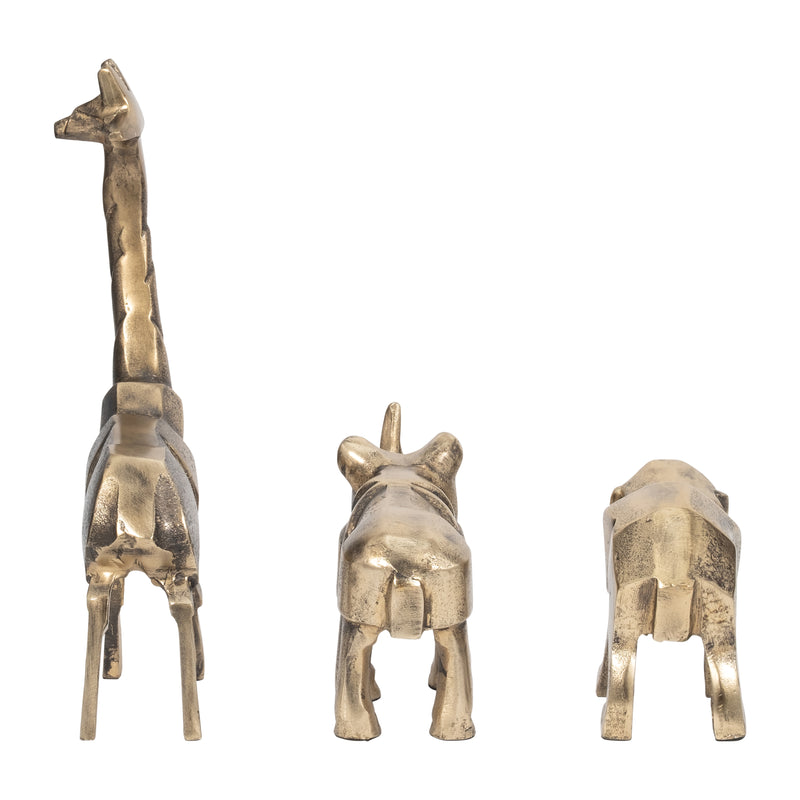 S/3 8/8/10" Alona Geometric Safari Animals