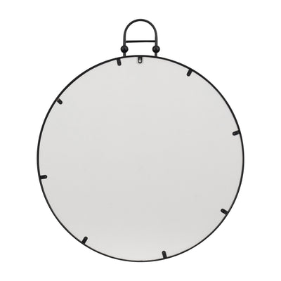 Metal, 31" Mirror Metal Hoop, Black Wb