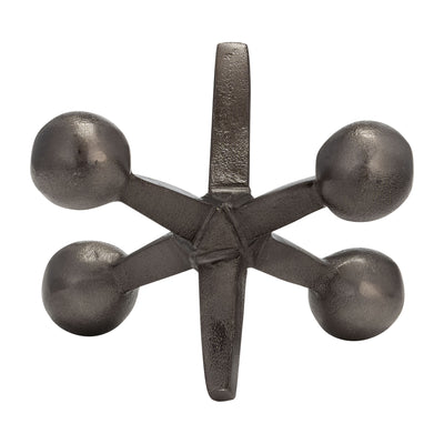 GUN METAL JACKS DECOR, 5"