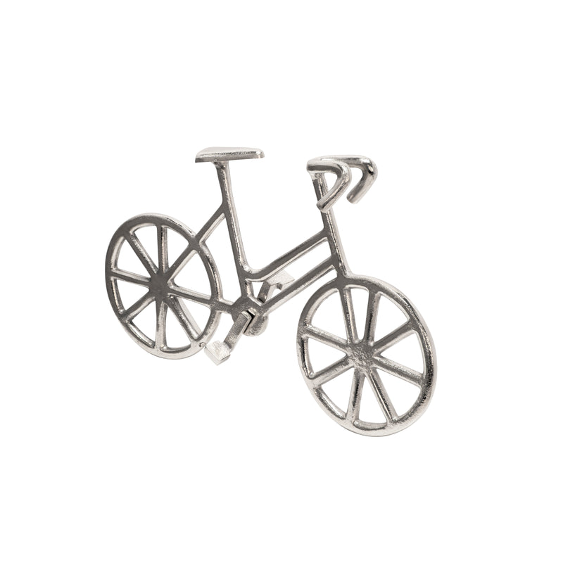 9" METAL BICYCLE, SILVER