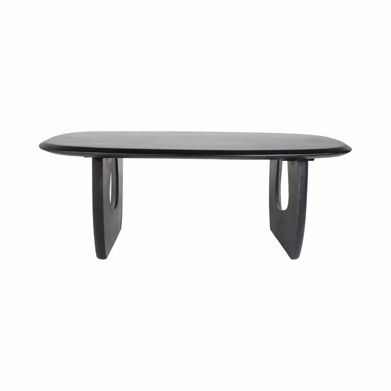 Wood, 51" Modern Mid-century Coffee Table, Blk, Kd